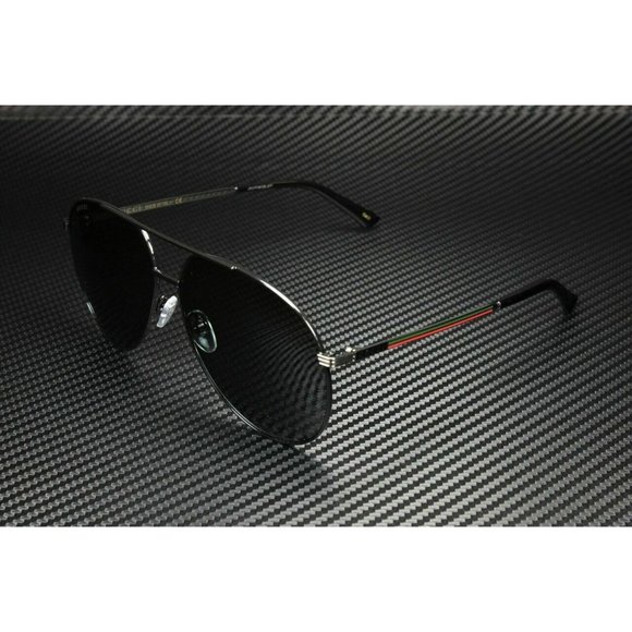 Gucci Black Men's Pilot 64mm Sunglasses - Picture 1 of 5